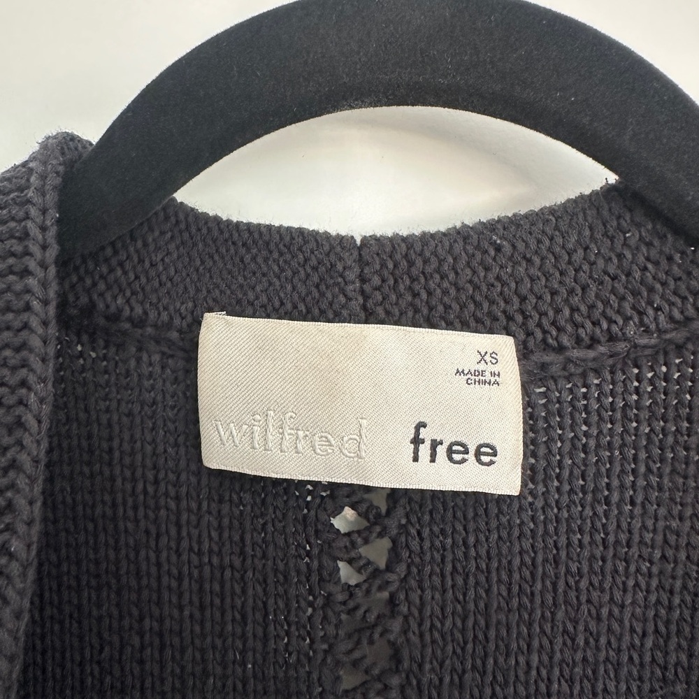 Wilfred Free Charcoal Black Knit Cardigan - Picture 4 of 5